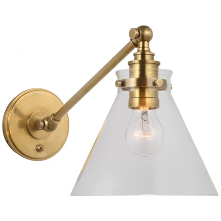 Visual Comfort Parkington 12" Tall Wall Sconce Antique-Burnished Brass
