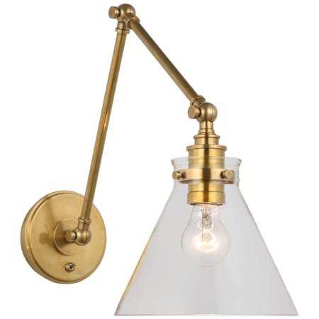 Visual Comfort Parkington 15" Tall Wall Sconce Antique-Burnished Brass