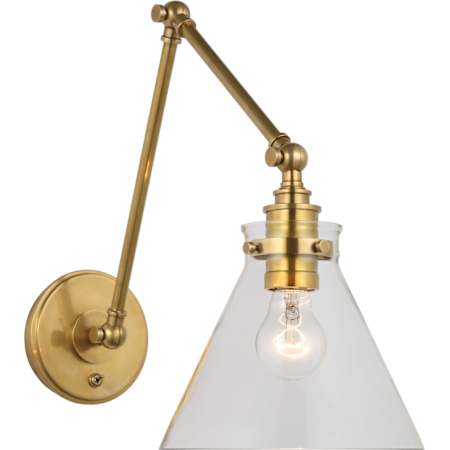 Visual Comfort Parkington 15" Tall Wall Sconce Antique-Burnished Brass