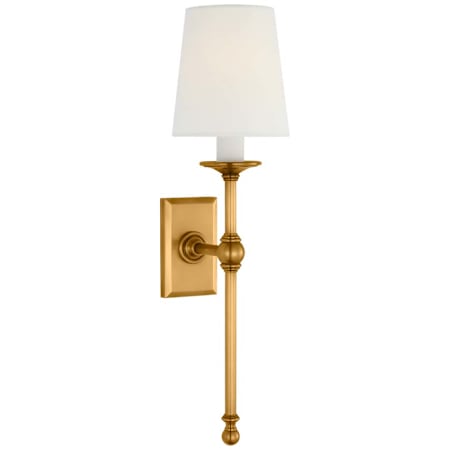 Visual Comfort Classic 19" Tall Wall Sconce Antique-Burnished Brass / Linen