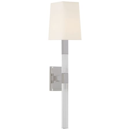 Visual Comfort Reagan 25" Tall Wall Sconce Polished Nickel / Crystal
