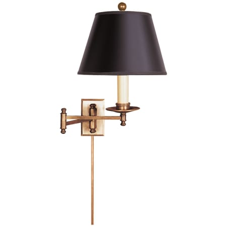 Visual Comfort Dorchester 15" High Hardwired or Plug-In Wall Sconce with Fabric Shade Antique Burnished Brass