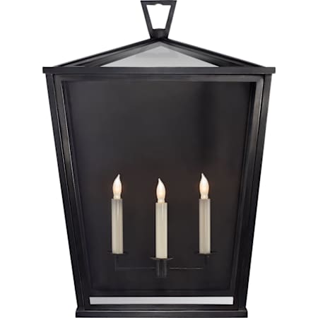 Visual Comfort Darlana 24" Large 3/4 Wall Lantern by Chapman & Myers Bronze