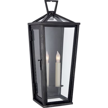 Visual Comfort Darlana 19" Small Tall 3/4 Wall Lantern by Chapman & Myers Bronze
