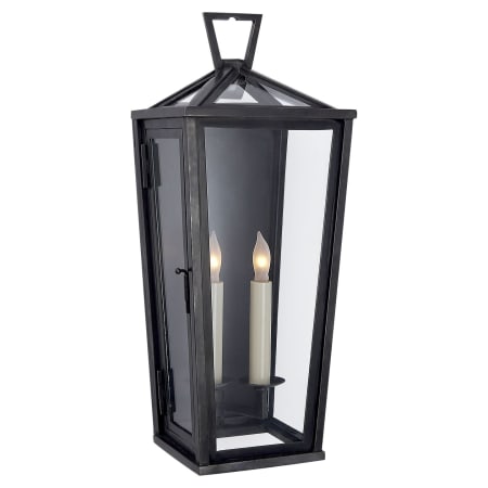 Visual Comfort Darlana 19" Small Tall 3/4 Wall Lantern by Chapman & Myers Bronze