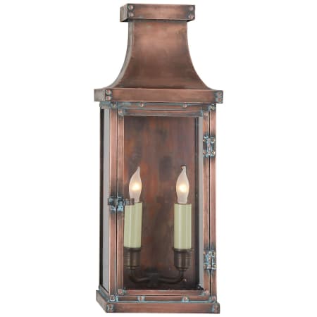 Visual Comfort Bedford 17" Medium 3/4 Wall Lantern by E.F. Chapman Natural Copper