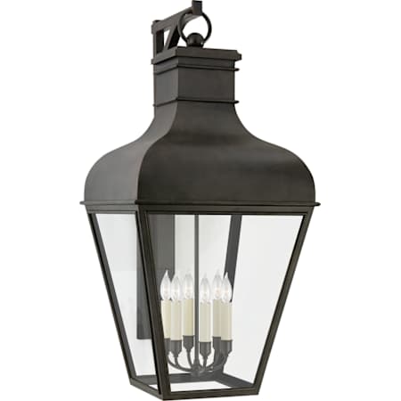Visual Comfort Fremont 46" Grande Bracketed Wall Lantern in French Rust with Clear Glass by Chapman & Myers French Rust