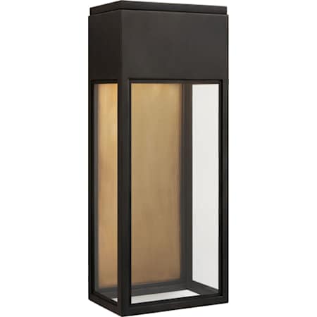 Visual Comfort Irvine 20" Medium 3/4 Wall Lantern in Bronze with Clear Glass by Chapman & Myers Bronze