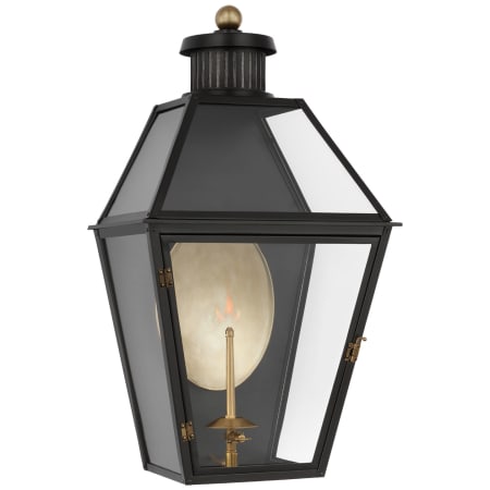 Visual Comfort Stratford 26" Tall Gas Lantern Wall Sconce Matte Black