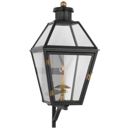 Visual Comfort Stratford 23" Tall Gas Lantern Wall Sconce Matte Black