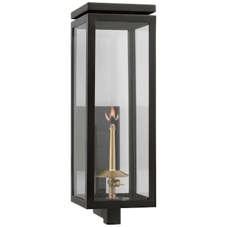 Visual Comfort Fresno 19" Tall Gas Lantern Wall Sconce Matte Black