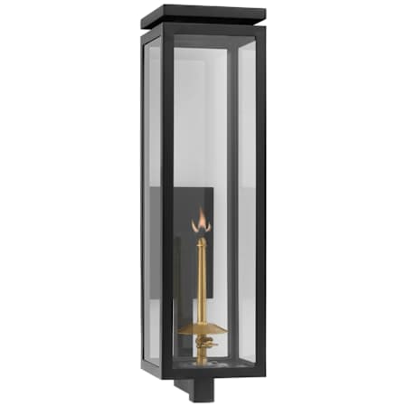 Visual Comfort Fresno 23" Tall Gas Lantern Wall Sconce Matte Black