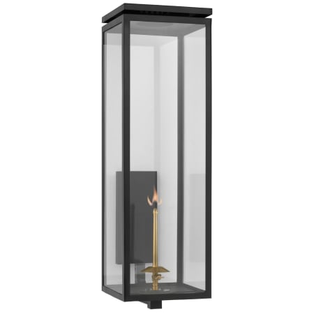 Visual Comfort Fresno 31" Tall Gas Lantern Wall Sconce Matte Black