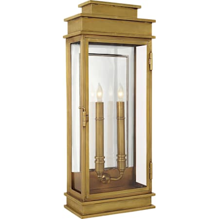 Visual Comfort Linear 23" Tall Wall Lantern by Chapman & Myers Antique Burnished Brass