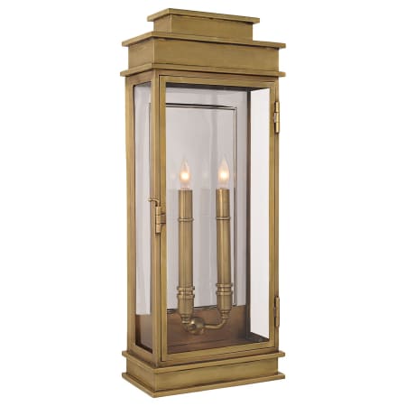 Visual Comfort Linear 23" Tall Wall Lantern by Chapman & Myers Antique Burnished Brass