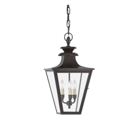 Visual Comfort Albermarle 3 Light 11" Wide Outdoor Pendant Blackened Copper