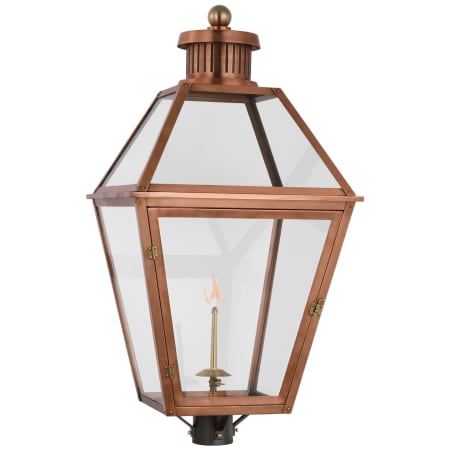 Visual Comfort Stratford 35" Tall Gas Lantern Post Light Soft Copper