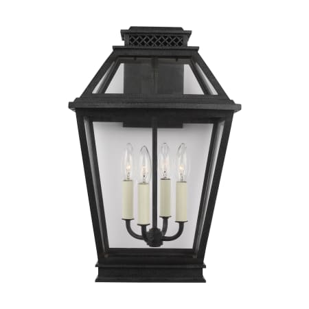 Visual Comfort Falmouth 19" Tall Outdoor Wall Sconce Dark Weathered Zinc