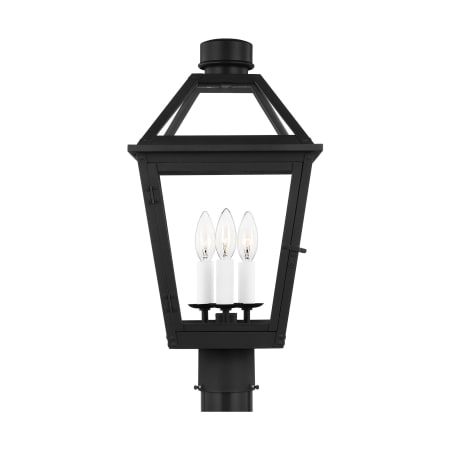 Visual Comfort Hyannis 3 Light 21" Tall Outdoor Pier Mount Post Light Textured Black