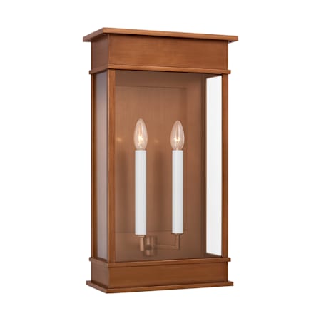 Visual Comfort Cupertino 2 Light 23" Tall Outdoor Wall Sconce Natural Copper