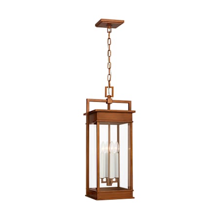 Visual Comfort Cupertino 4 Light 10" Wide Outdoor Taper Candle Mini Pendant Natural Copper
