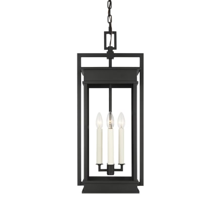 Visual Comfort Cupertino 4 Light 10" Wide Outdoor Taper Candle Mini Pendant Textured Black