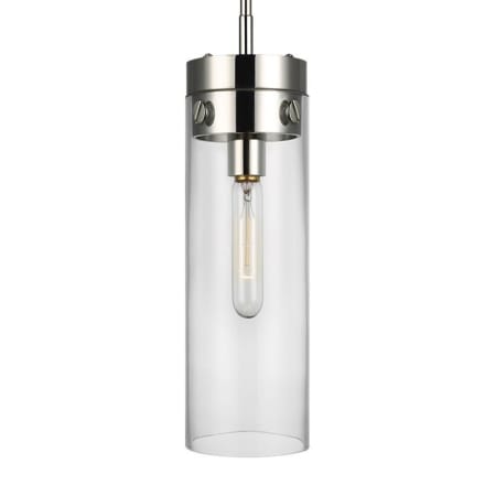 Visual Comfort Garrett 6" Wide Mini Pendant Polished Nickel