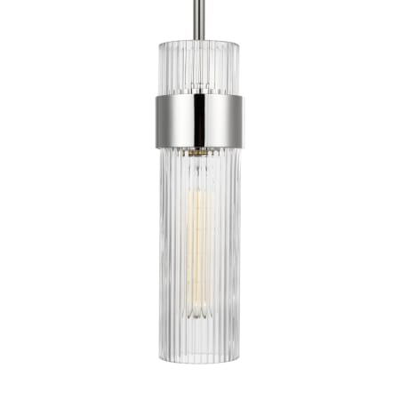 Visual Comfort Geneva 3" Wide Mini Pendant Polished Nickel