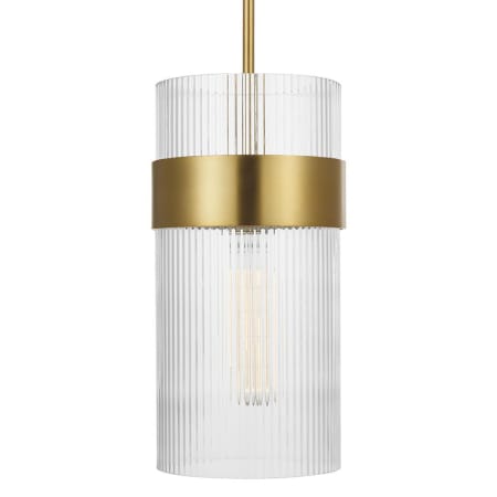 Visual Comfort Geneva 7" Wide Mini Pendant Burnished Brass