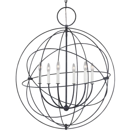 Visual Comfort Bayberry 6 Light 32" Wide Chandelier Weathered Galvanized