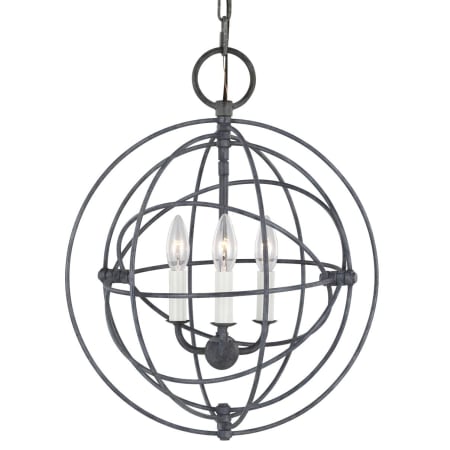 Visual Comfort Bayberry 3 Light 16" Wide Pendant Weathered Galvanized