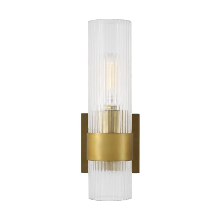 Visual Comfort Geneva 13" Tall Bathroom Sconce Burnished Brass