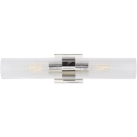 Visual Comfort Geneva 2 Light 5" Wide Bath Bar Polished Nickel