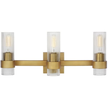 Visual Comfort Geneva 3 Light 23" Wide Vanity Light Burnished Brass