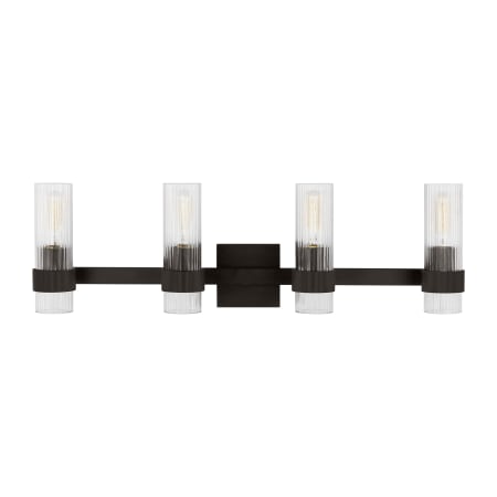 Visual Comfort Geneva 4 Light 30" Wide Vanity Light Aged Iron