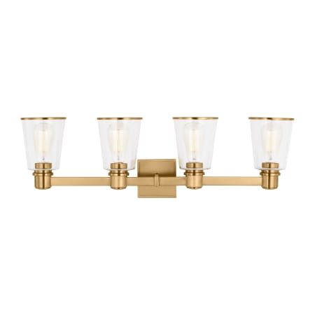 Visual Comfort Alessa 4 Light 31" Wide Vanity Light Burnished Brass