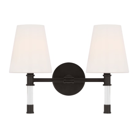 Visual Comfort Hanover 2 Light 15" Wide Vanity Light Aged Iron