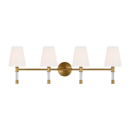 Visual Comfort Hanover 4 Light 34" Wide Vanity Light Burnished Brass