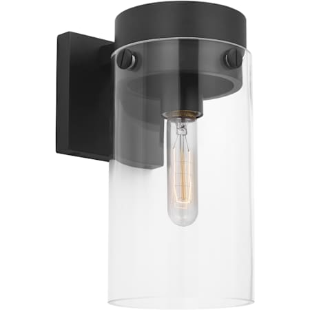 Visual Comfort Garrett 10" Tall Bathroom Sconce with Clear Glass Shade Aged Iron