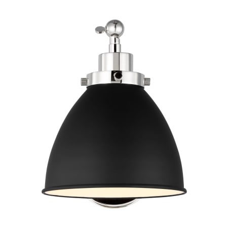 Visual Comfort Wellfleet 8" Tall Bathroom Sconce Polished Nickel