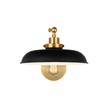 Visual Comfort Wellfleet 6" Tall Bathroom Sconce Burnished Brass