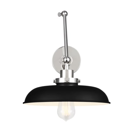 Visual Comfort Wellfleet 3" Tall Bathroom Sconce Polished Nickel