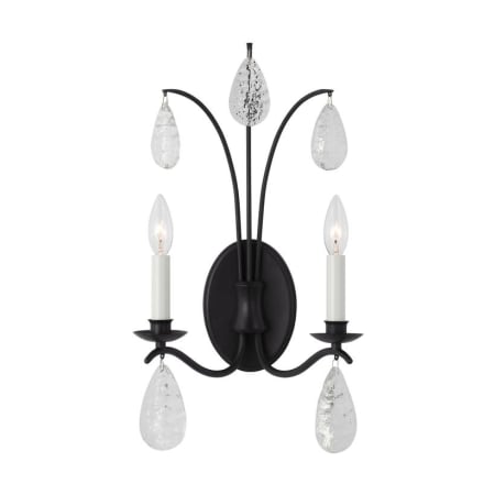 Visual Comfort Shannon 2 Light 20" Tall Bathroom Sconce Aged Iron