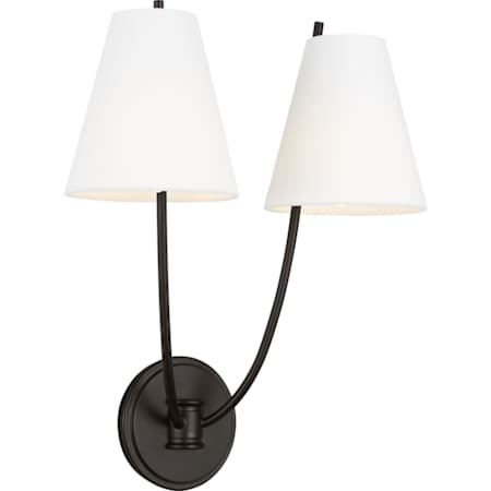 Visual Comfort Marina 2 Light 18" Tall Wall Sconce Aged Iron