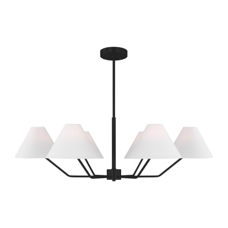Visual Comfort Burke 6-Light Large Chandelier by Drew & Jonathan Midnight Black