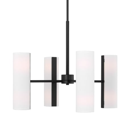 Visual Comfort Capalino 8-Light Medium Chandelier by Drew & Jonathan Midnight Black
