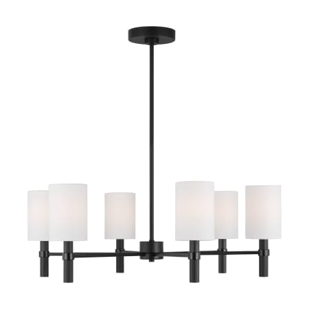 Visual Comfort Manor 6-Light Large Chandelier by Drew & Jonathan Midnight Black