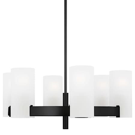 Visual Comfort Rhode 6-Light Medium Chandelier by Drew & Jonathan Midnight Black