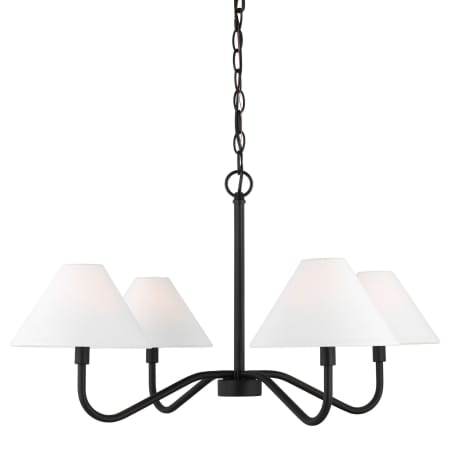 Visual Comfort Eldon 4-Light Medium Chandelier by Drew & Jonathan Midnight Black