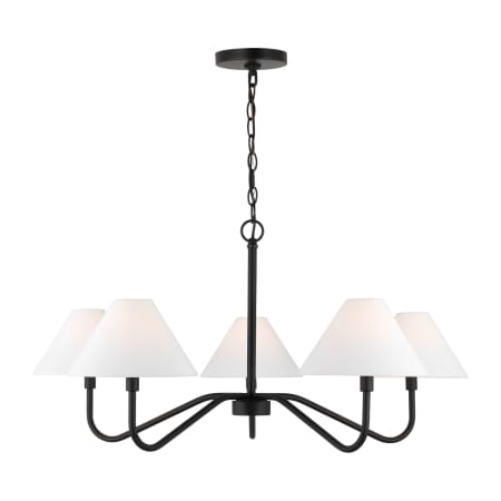 Visual Comfort Eldon 5-Light Large Chandelier by Drew & Jonathan Midnight Black